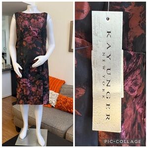 ❣️🆕KAY UNGER ASTAIRE COCKTAIL DRESS IN MAUVEWOOD MULTI❣️